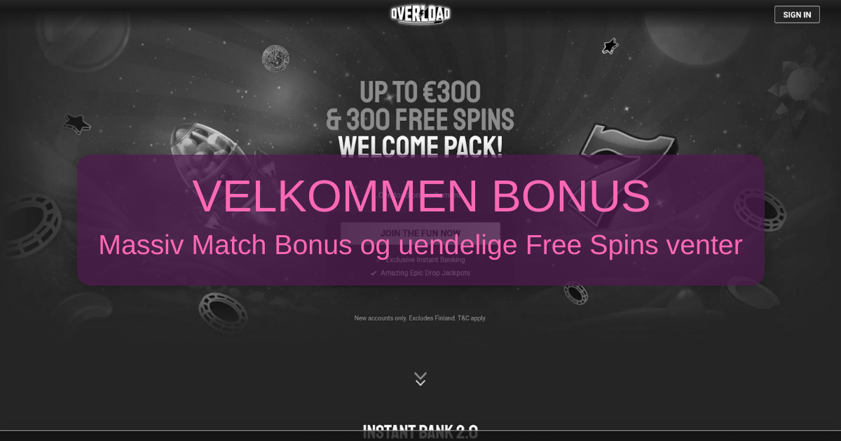 Overload Casino Danmark - Sikkert spil med MitID